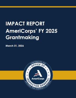 Grant Making Impact Report Title Page
